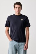 Blauer T-shirt męski bawełniany niebieski BLUH02416
