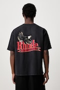 RHUDE American Spirit T-shirt bawełniany męski czarny RHFW26TT03012