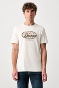Guess T-shirt męski bawełniany GIOVA beżowy Z6BI07 K6542
