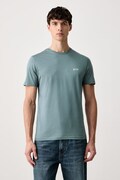 Guess T-shirt męski bawełniany turkusowy M6BI43 K6180