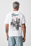 Guess T-shirt oversize męski bawełniany biały M6BI35 K6174
