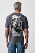 Guess T-shirt oversize męski bawełniany szary M6BI35 K6174