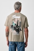 Guess T-shirt oversize męski bawełniany zielony M6BI35 K6174