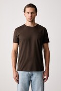 Gant T-shirt basic męski bawełniany brązowy 2003465