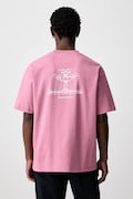 Drôle de Monsieur t-shirt da uomo in cotone Fountain rosa M-TS344-CO002