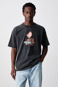 Drôle de Monsieur T-shirt męski bawełniany Glass Lion czarny M-TS354-CO248