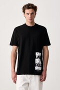 Karl Lagerfeld Jeans tričko pánske bavlnené čierne B4M17027