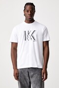 Karl Lagerfeld Jeans T-shirt męski bawełniany biały B4M17026