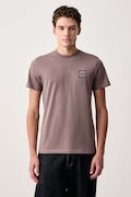 Karl Lagerfeld Jeans T-shirt męski bawełniany brązowy B4M17024