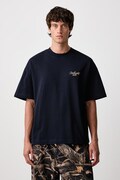 Carhartt WIP Signature Script T-Shirt bawełniany męski granatowy I033828