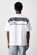 Neighborhood T-shirt z bawełną męski biały 261BWNH.CSM02