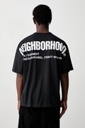 Neighborhood T-shirt męski z bawełną czarny 261BWNH.CSM02