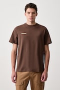 Mammut T-shirt sportowy męski bawełniany Mammut Base brązowy 1017-07590