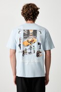 Filling Pieces T-shirt bawełniany męski niebieski 422620500360