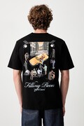 Filling Pieces T-shirt bawełniany męski czarny 422620500360
