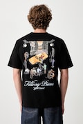 Filling Pieces T-shirt bawełniany męski czarny 422620500360