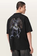 AllSaints T-shirt oversize męski bawełniany RAPTOUR czarny M014PF