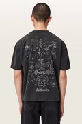 AllSaints T-shirt męski bawełniany IGNIS czarny M026PF