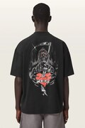 AllSaints T-shirt męski bawełniany SCIMITAR czarny M013PF