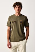 Aeronautica Militare T-shirt męski bawełniany zielony TS2567UJ00703
