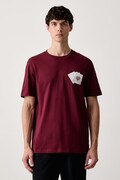 HUGO T-shirt męski bawełniany Dahr różowy 50568696