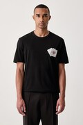 HUGO T-shirt męski bawełniany Dahr czarny 50568696