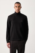 HUGO bluza męska z bawełną Derenolo czarna 50568229
