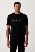 HUGO t-shirt ανδρικό βαμβακερό Datrik μαύρο 50568123