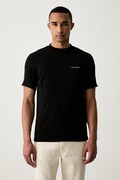Karl Lagerfeld T-shirt męski bawełniany z elastanem czarny 564235.755033