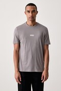 HUGO Blue T-shirt męski bawełniany Nodar szary 50572412