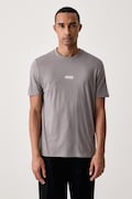 HUGO Blue T-shirt męski bawełniany Nodar szary 50572412