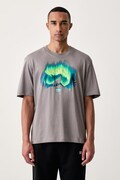 HUGO Blue T-shirt męski bawełniany Norostee szary 50570323