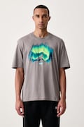 HUGO Blue T-shirt męski bawełniany Norostee szary 50570323