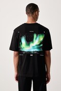 HUGO Blue T-shirt męski bawełniany Norostee czarny 50570323