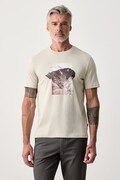 BOSS Orange T-shirt męski bawełniany Te_Momentum beżowy 50571887