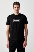 BOSS Orange tricou pentru bărbați din bumbac Te_Effect negru 50571286