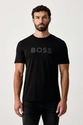 BOSS Orange T-shirt męski bawełniany Te_Logo czarny 50566504