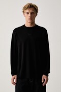 BOSS Green longsleeve pentru bărbați cu lyocell TS_PS Icons70 Long negru 50569474