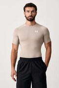 Under Armour T-shirt treningowy męski HG Armour Comp beżowy 1361518.203
