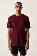Under Armour T-shirt męski z bawełną SPORTSTYLE LEFT CHEST bordowy 1326799.626