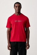 Napapijri T-shirt męski bawełniany Box Logo czerwony NP0A4IFLR1F1