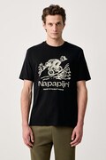 Napapijri T-shirt męski bawełniany Cabin czarny NP0A8B3F9411