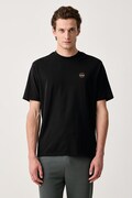 Napapijri T-shirt męski bawełniany S-Badge czarny NP0A89499411