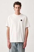 Napapijri T-shirt męski bawełniany S-Badge beżowy NP0A89492061