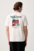 Napapijri T-shirt męski bawełniany Swhol beżowy NP0A8AU6FYA1