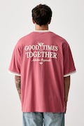 adidas Originals T-shirt męski bawełniany różowy KW5691