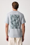 Lacoste T-shirt sportowy męski bawełniany niebieski TH9676