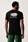 Lacoste T-shirt męski z bawełną czarny TH6655