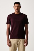 Lacoste T-shirt męski bawełniany bordowy TH0794