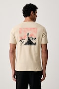 Dynafit T-shirt sportowy męski bawełniany BACK GRAPHIC beżowy 08.0000072146